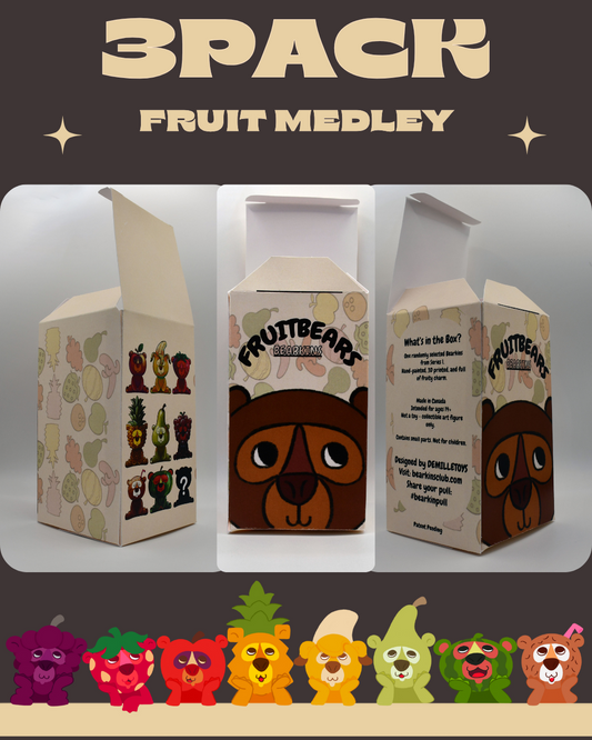 3 Pack Fruit Medley - Bearkins series one